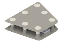 Load image into Gallery viewer, Gray plastic block with white polka dots on a white background